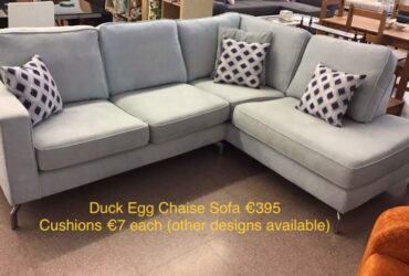 Duck Egg Chaise Sofa