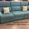 Teal Blue Sofa