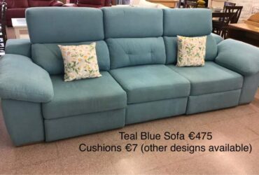 Teal Blue Sofa