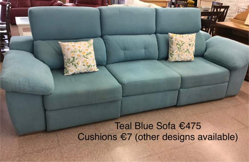 Teal Blue Sofa