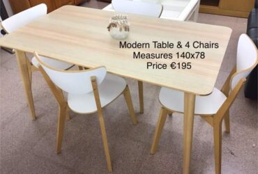 Modern Table & 4 Chairs