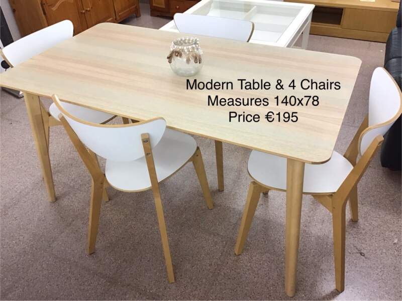 Modern Table & 4 Chairs