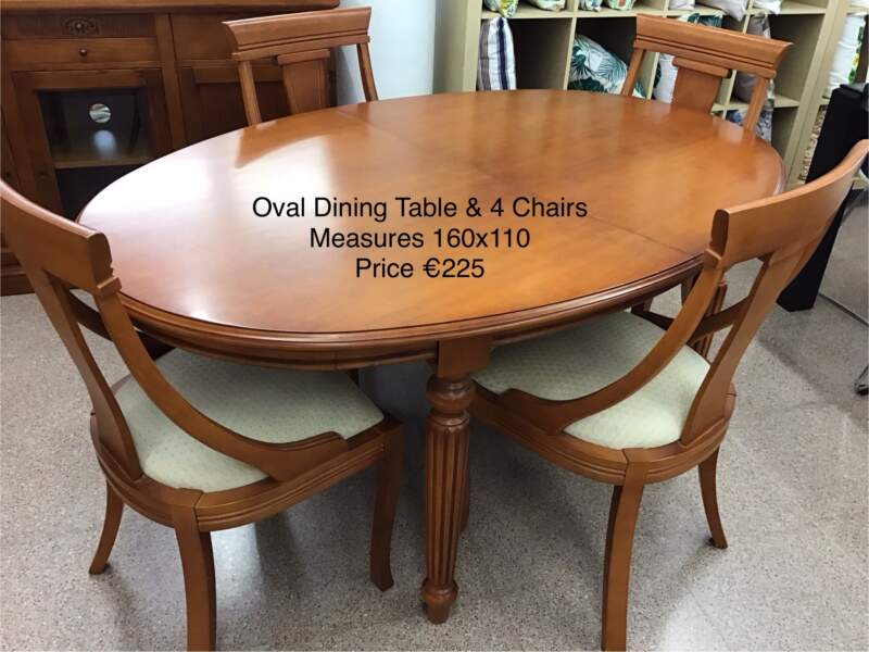 Oval Dining Table & 4 Chairs