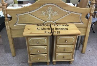 Double Headboard & Matching Bedsides.