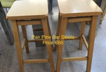 Pair Pine Bar Stools