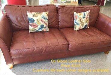 Ox Blood Leather Sofa