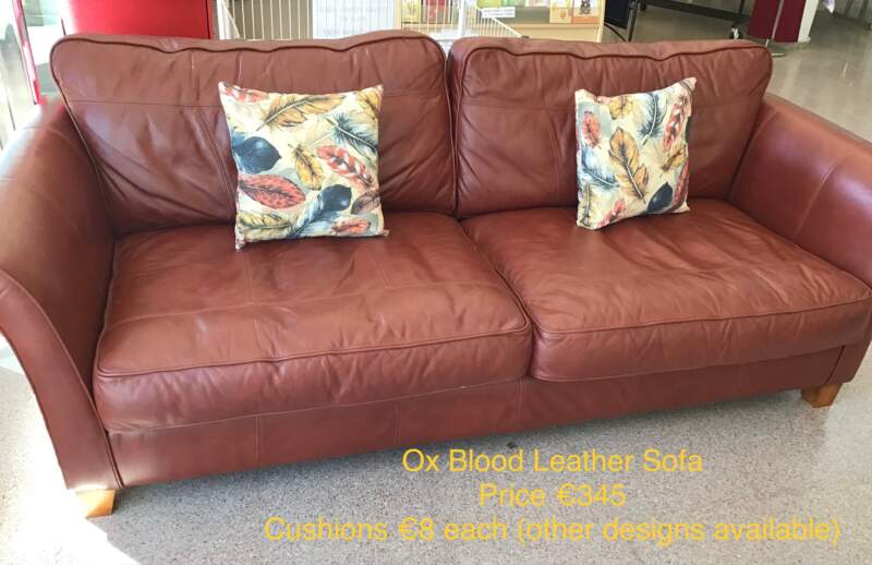 Ox Blood Leather Sofa