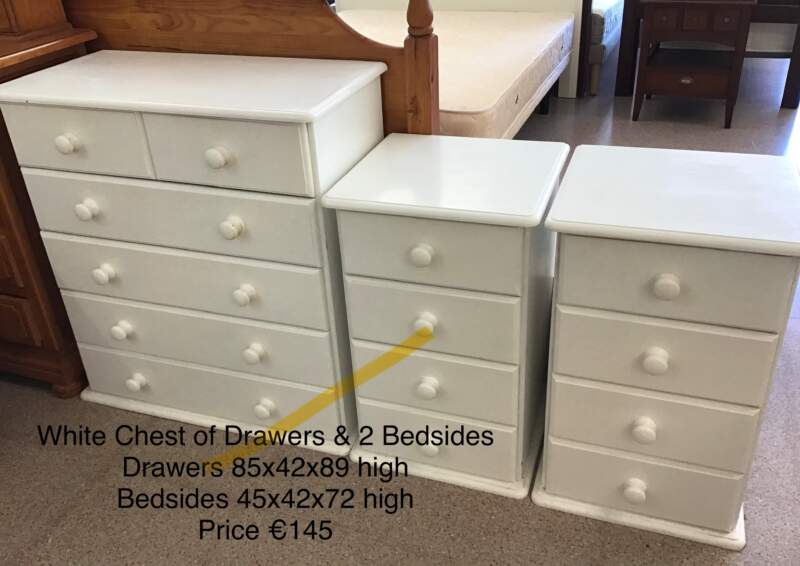 White Chest of Drawers & Bedsides