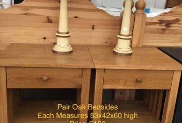 Pair Oak Bedsides