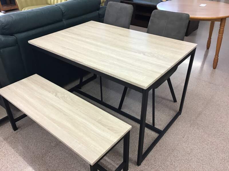 Table with Bench & 2 Chairs