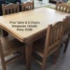 Pine Table & 6 Chairs