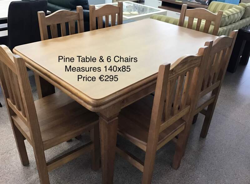 Pine Table & 6 Chairs
