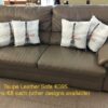 Taupe Leather Sofa