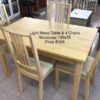 Light Wood table and 4 chairs
