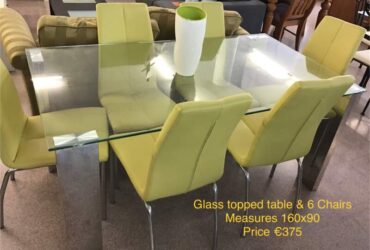Glass Table & 6 Chairs