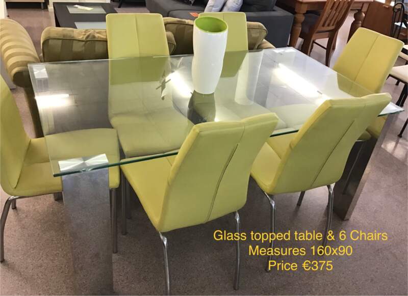 Glass Table & 6 Chairs