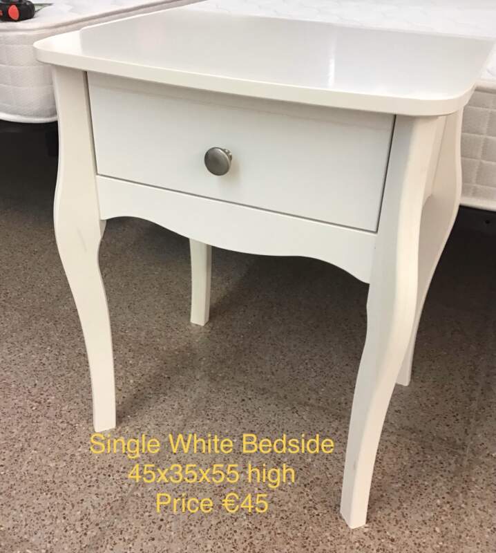 White Bedside Table