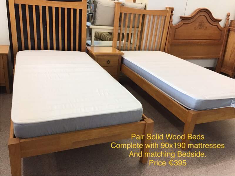 Pair of Oak Single Beds