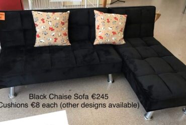 Black Chaise Sofa