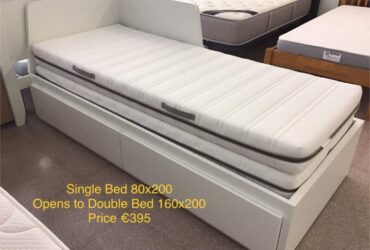 White Single/ Double Bed