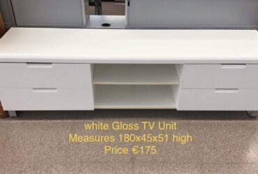 White Gloss TV Unit