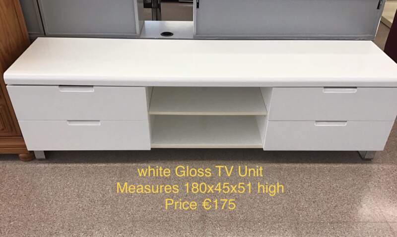 White Gloss TV Unit