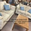 Pair Beige Sofas