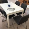 White Table & 6 Chairs