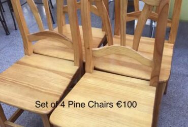 Set of 4 Pine Chairs