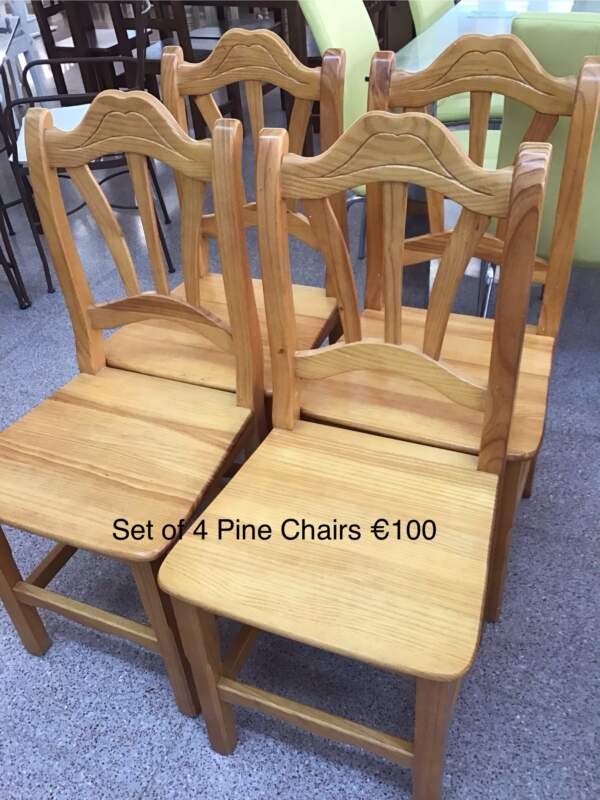 Set of 4 Pine Chairs