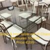 Glass & Iron Table with 6 Chairs