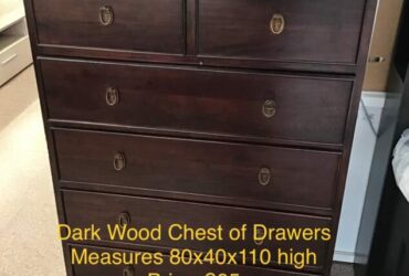 Dark Wood Chest of Drawers