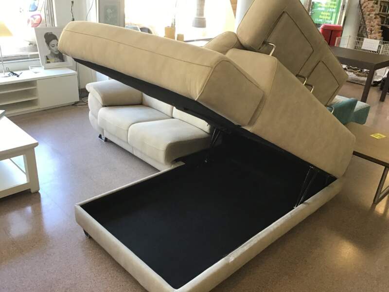 Taupe Chaise Sofa