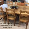 Mexican Pine Dining Table & 6 Chairs