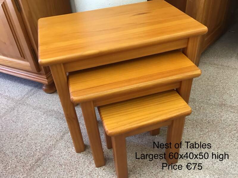 Nest of 3 Pine Tables